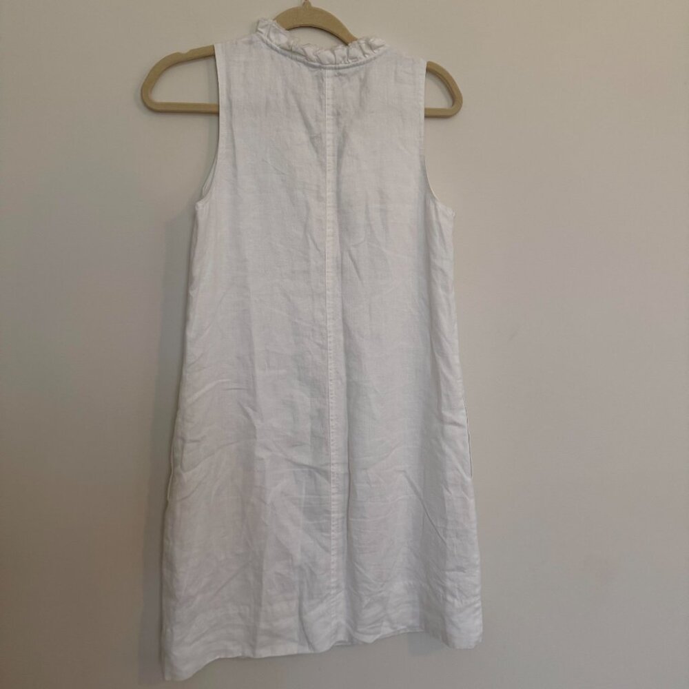 Tommy Bahama Two Palms Double Ruffle Dress 100% Linen Beachy Coastal White - XS - Picture 8 of 8